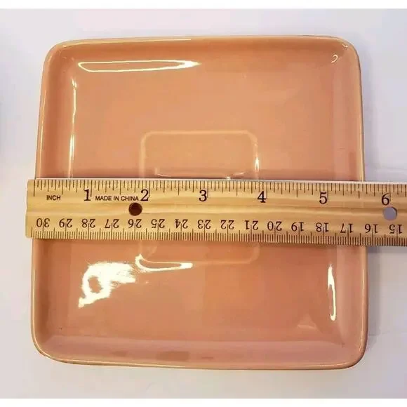 Vintage Art Deco Franciscan Ware Condiment Jars w/ Lids Underplate Pink & Maroon - Picture 6 of 13